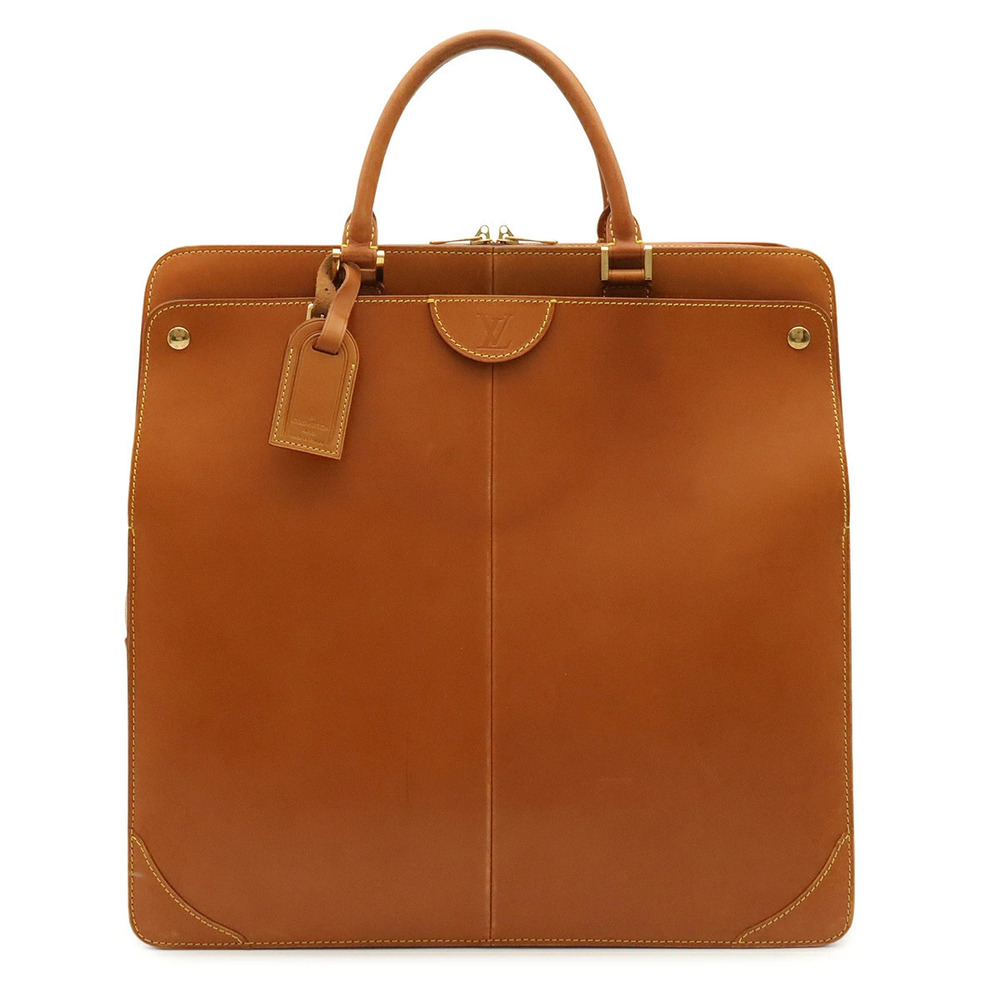 Louis Vuitton Nomade Negev Business Briefcase Tote Leather Caramel Tan Brown